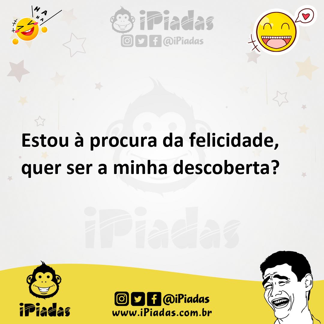 Ilustração de Estou à procura da felicidade, quer ser a minha descoberta? no iPiadas