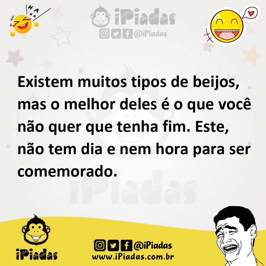 Ilustração de Existem muitos tipos de beijos, mas o melhor deles é o que você não qu... no iPiadas