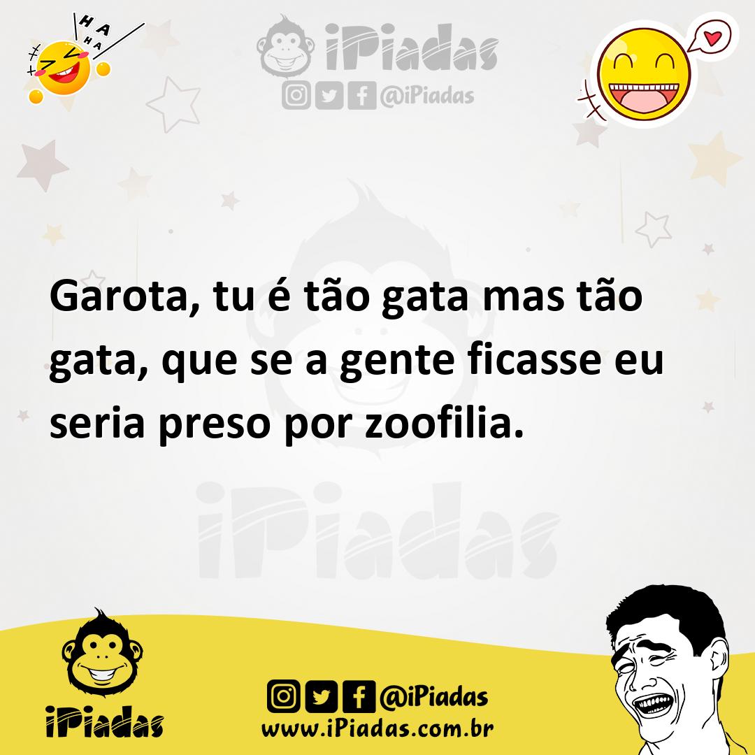 Ilustração de Garota, tu é tão gata mas tão gata, que se a gente ficasse eu seria pr... no iPiadas