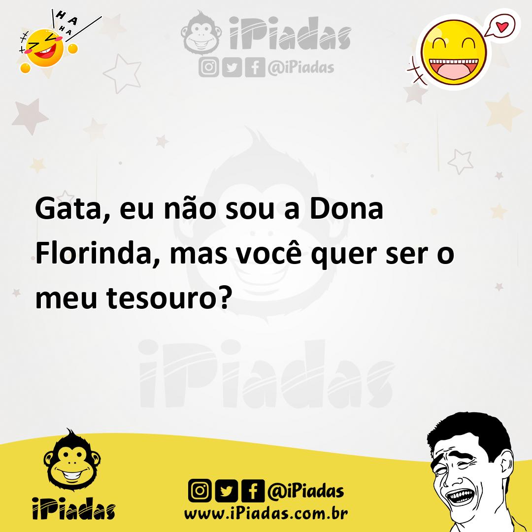 Ilustração de Gata, eu não sou a Dona Florinda, mas você quer ser o meu tesouro? no iPiadas