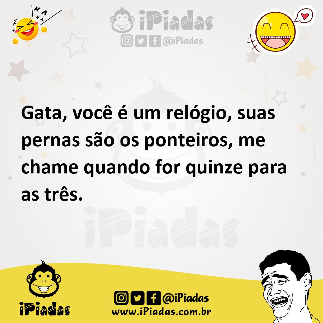 Ilustração de Gata, você é um relógio, suas pernas são os ponteiros, me chame quando... no iPiadas