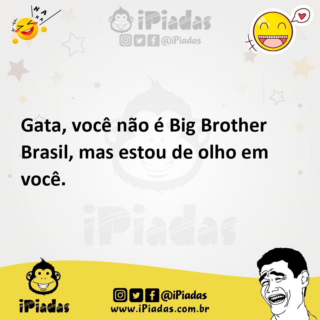 Ilustração de Gata, você não é Big Brother Brasil, mas estou de olho em você. no iPiadas