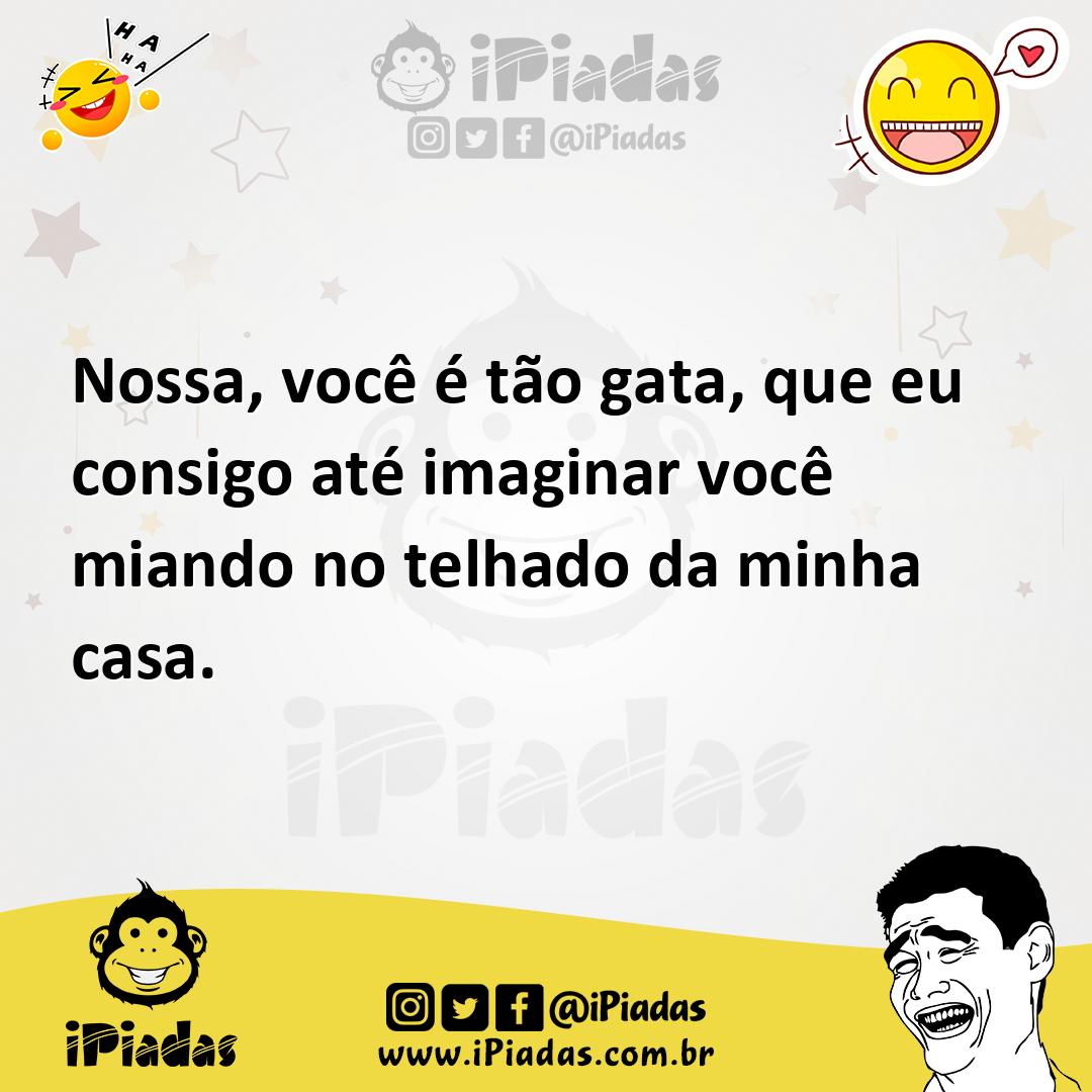 Ilustração de Nossa, você é tão gata, que eu consigo até imaginar você miando no tel... no iPiadas