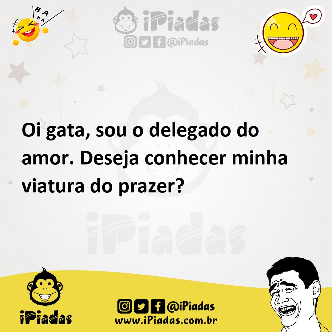 Ilustração de Oi gata, sou o delegado do amor. Deseja conhecer minha viatura do praz... no iPiadas