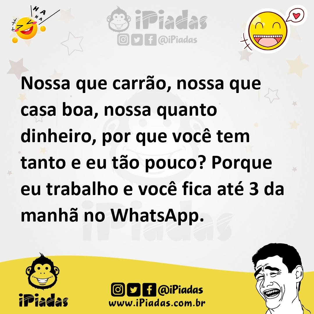 Ilustração de Nossa que carrão, nossa que casa boa, nossa quanto dinheiro, por que v... no iPiadas