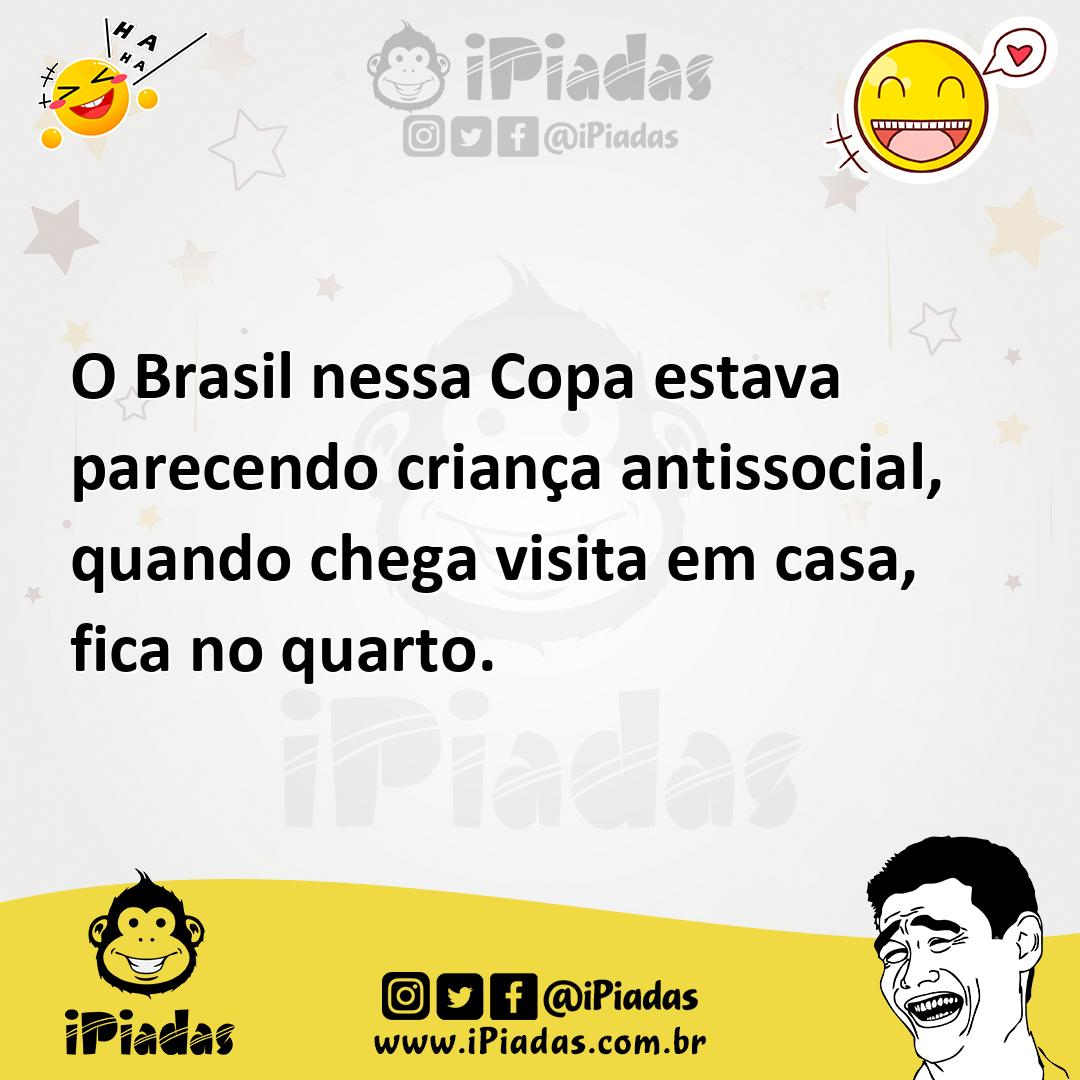Ilustração de O Brasil nessa Copa estava parecendo criança antissocial, quando chega... no iPiadas