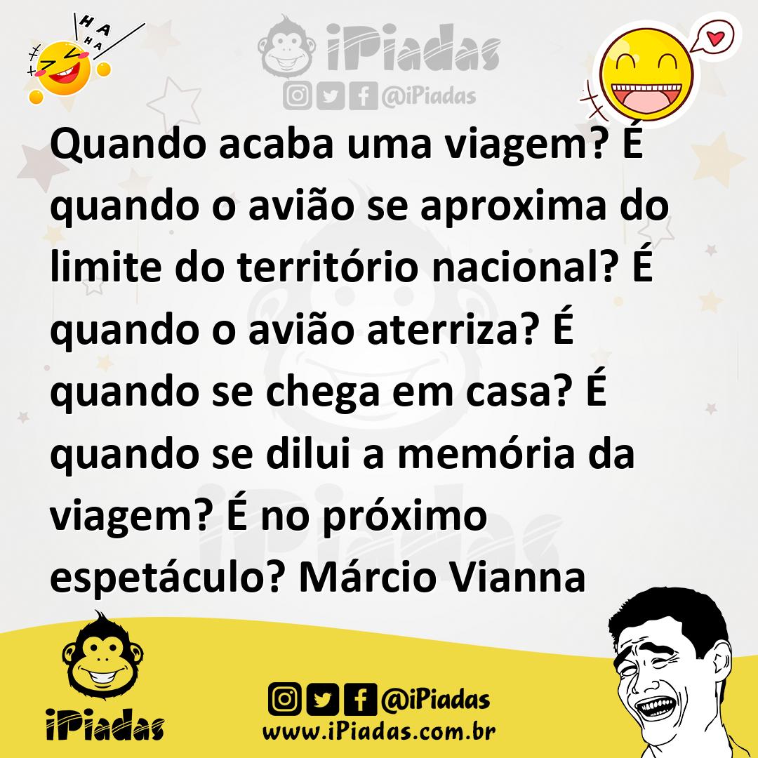 Ilustração de Quando acaba uma viagem? É quando o avião se aproxima do limite do ter... no iPiadas