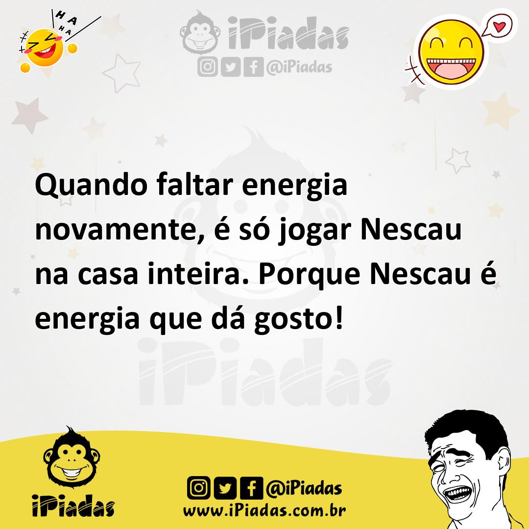 Ilustração de Quando faltar energia novamente, é só jogar Nescau na casa inteira. Po... no iPiadas