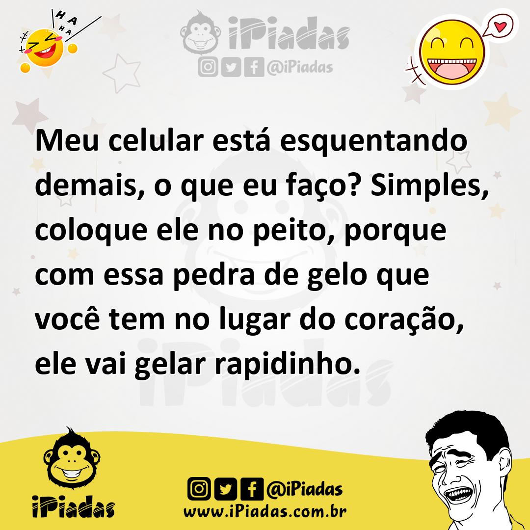 Ilustração de Meu celular está esquentando demais, o que eu faço? Simples, coloque e... no iPiadas