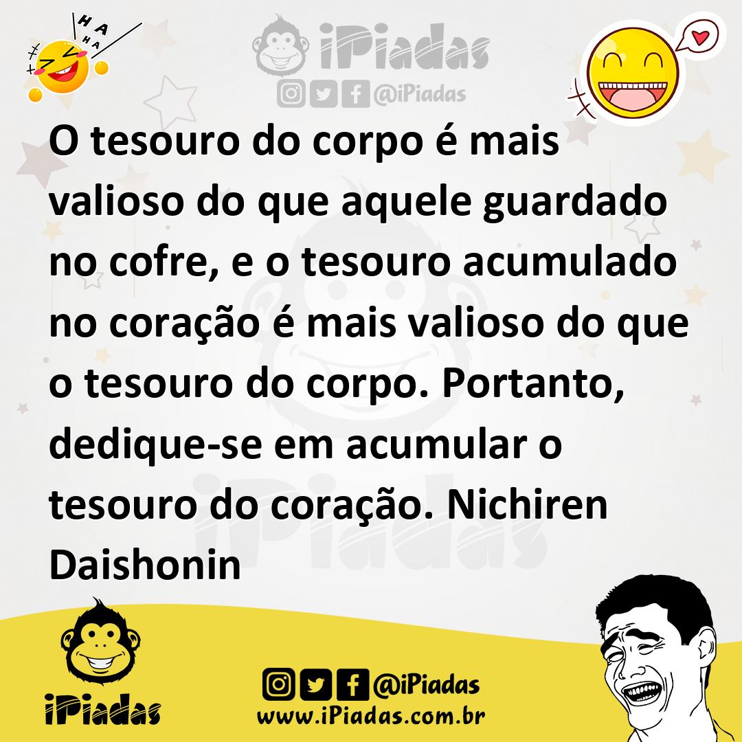 O tesouro do corpo é mais valioso do que aquele guardado no cofre, e o...