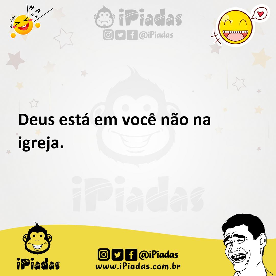 Ilustração de Deus está em você não na igreja. no iPiadas