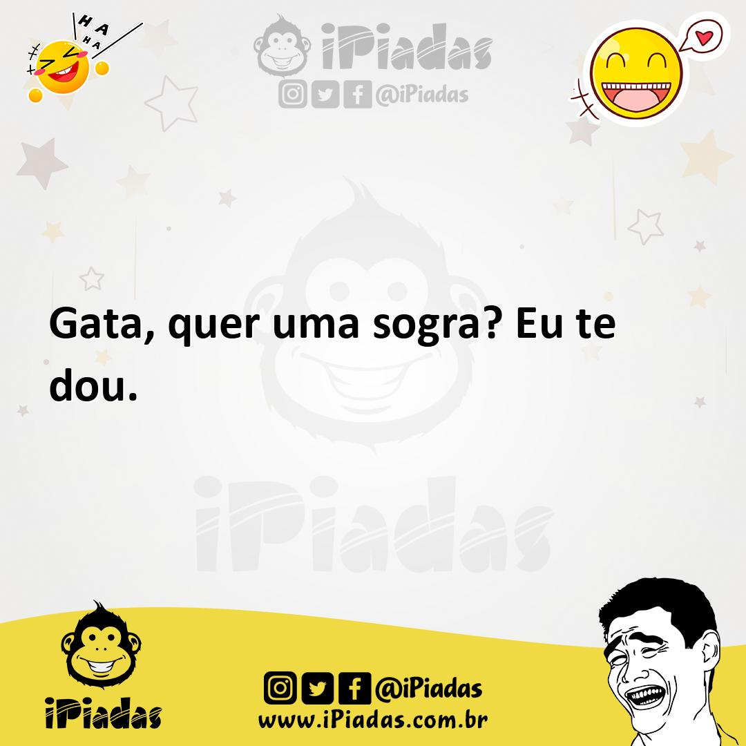 Ilustração de Gata, quer uma sogra? Eu te dou. no iPiadas
