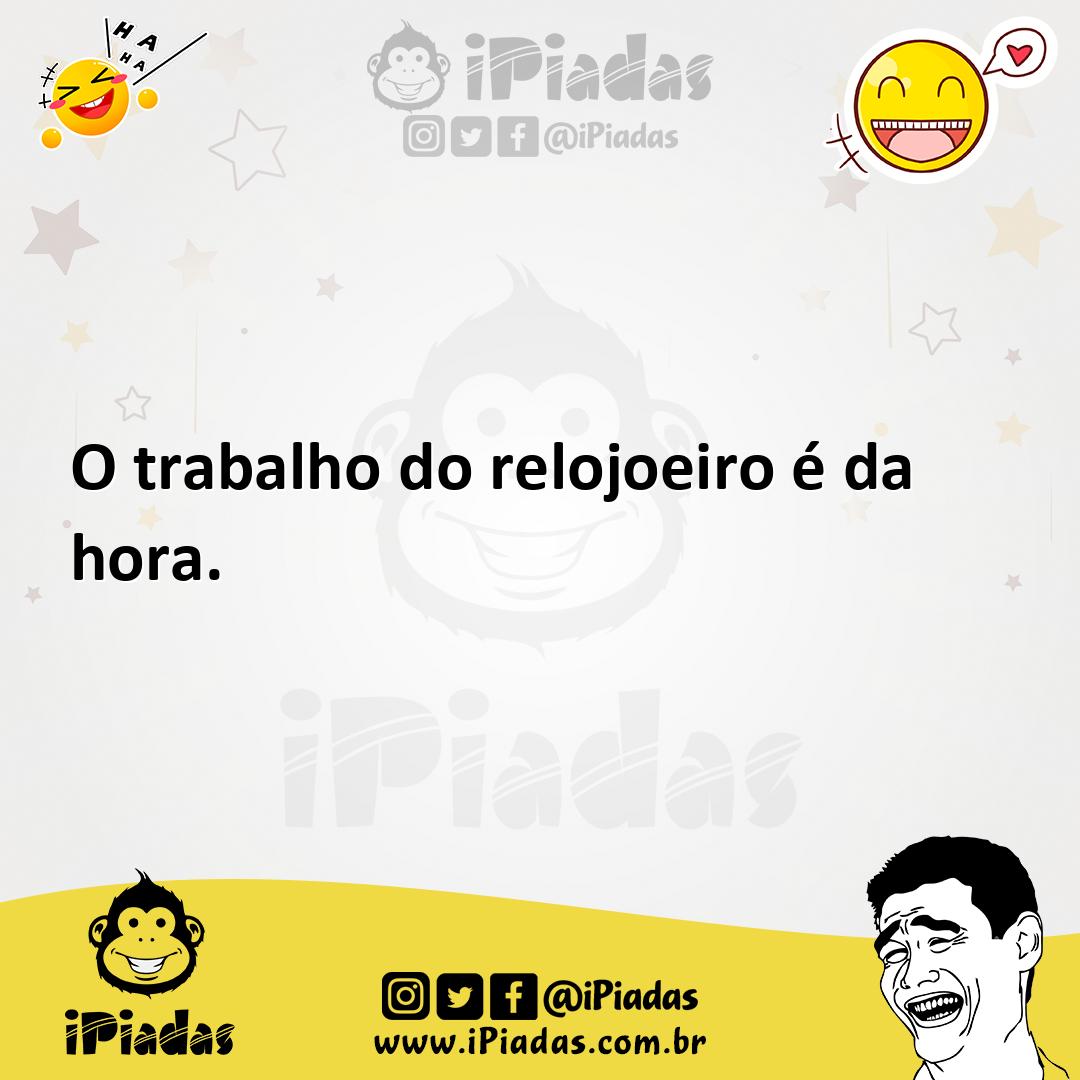 Ilustração de O trabalho do relojoeiro é da hora. no iPiadas
