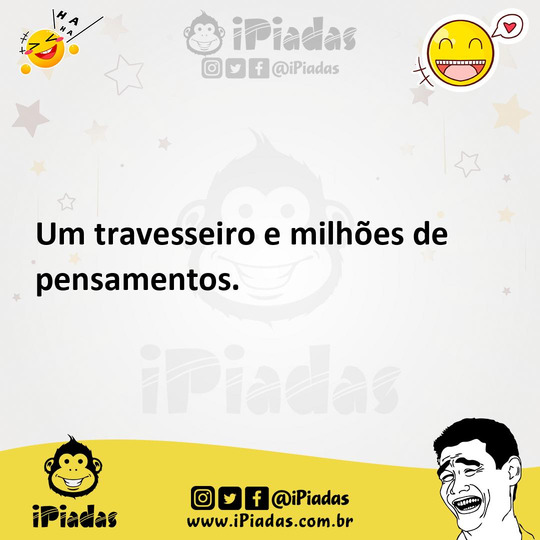 Ilustração de Um travesseiro e milhões de pensamentos. no iPiadas