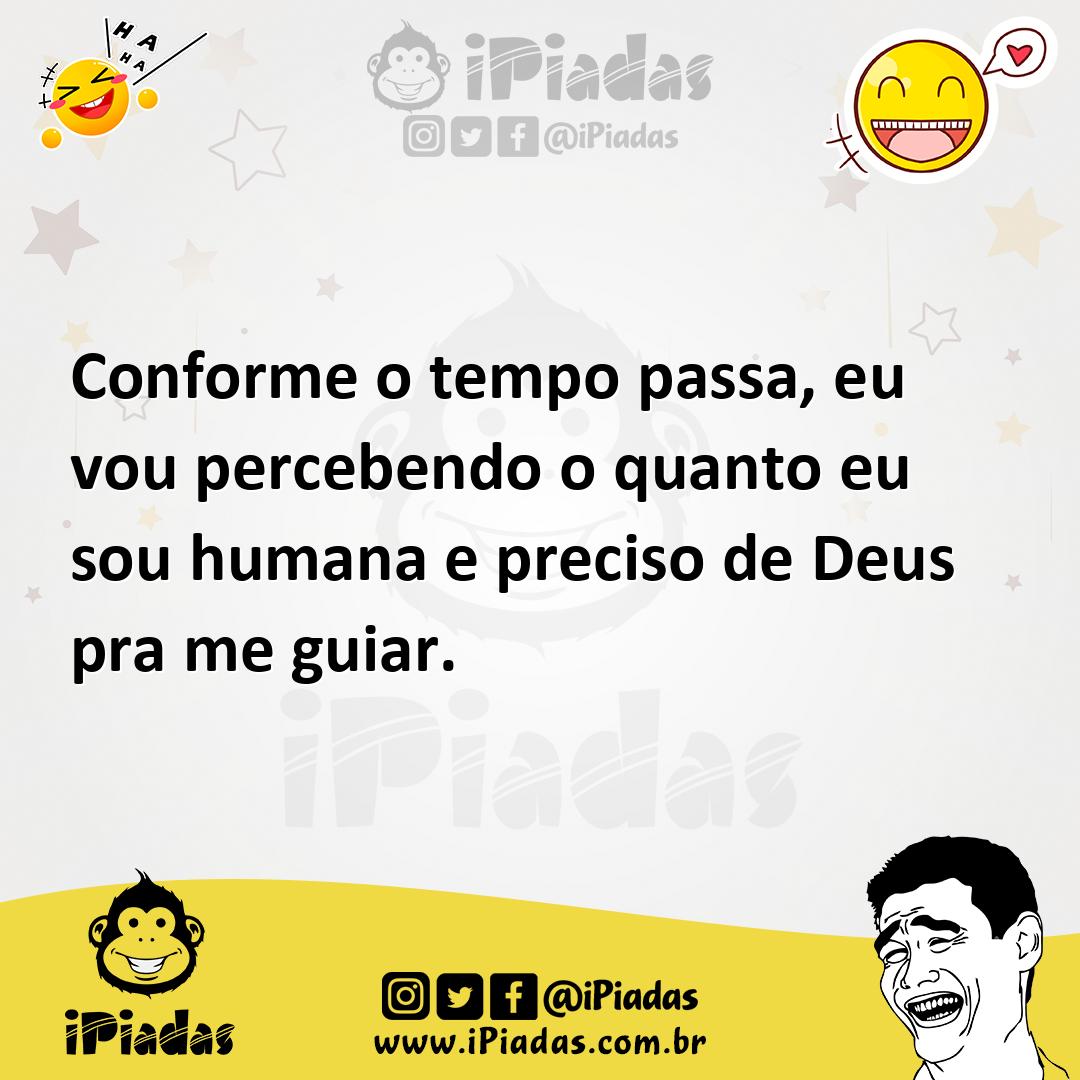 Ilustração de Conforme o tempo passa, eu vou percebendo o quanto eu sou humana e pre... no iPiadas