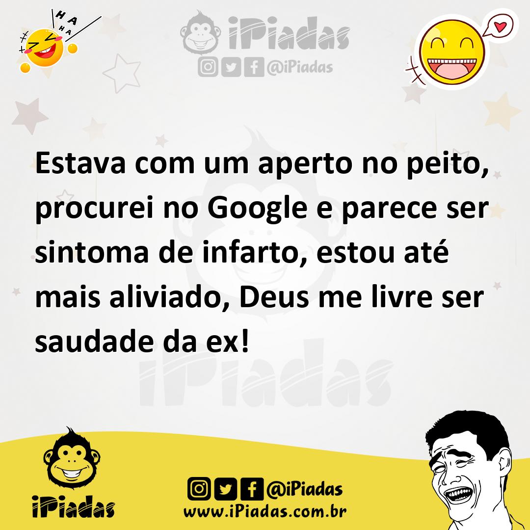 Ilustração de Estava com um aperto no peito, procurei no Google e parece ser sintoma... no iPiadas