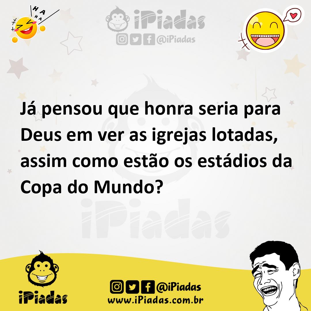 Ilustração de Já pensou que honra seria para Deus em ver as igrejas lotadas, assim c... no iPiadas