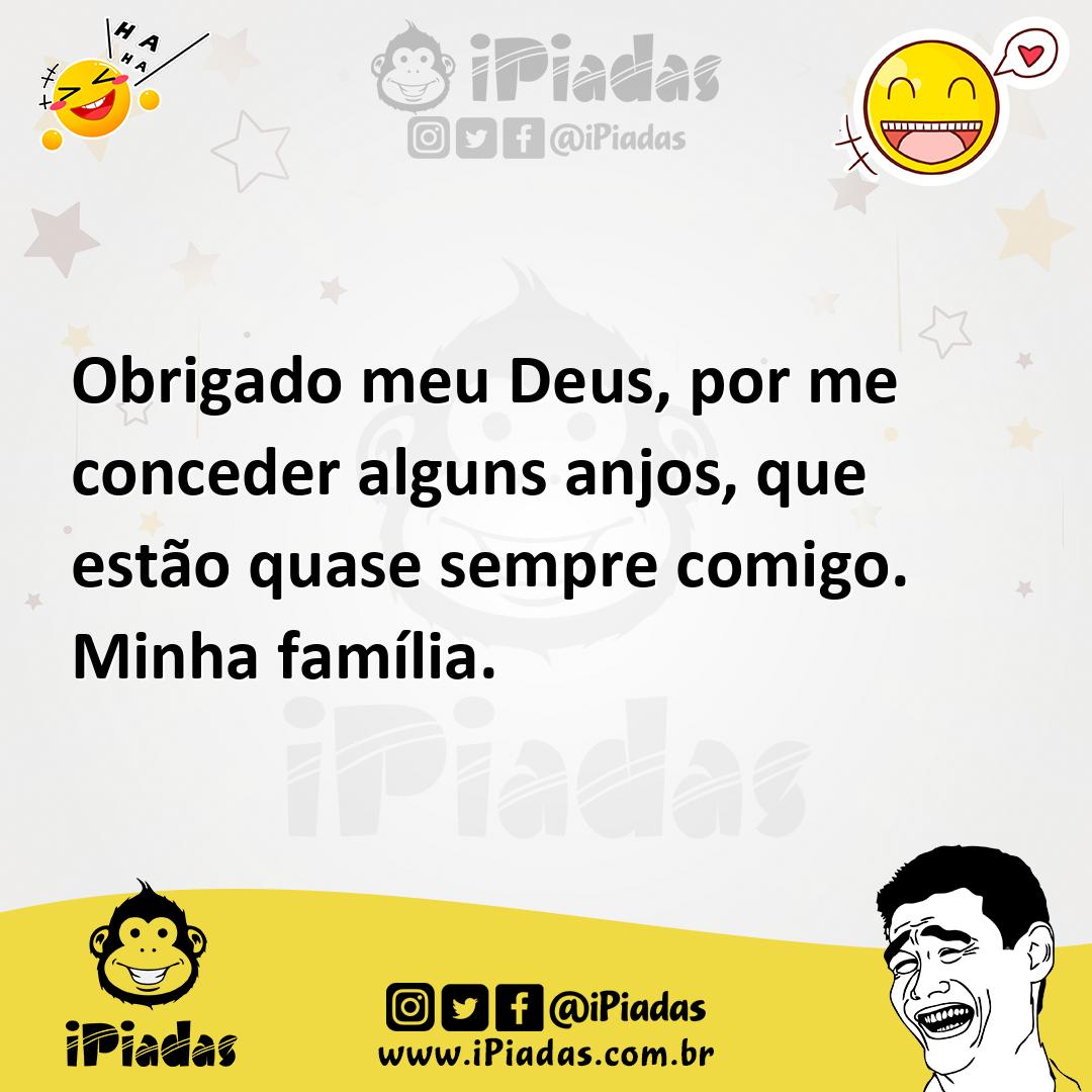 Ilustração de Obrigado meu Deus, por me conceder alguns anjos, que estão quase sempr... no iPiadas