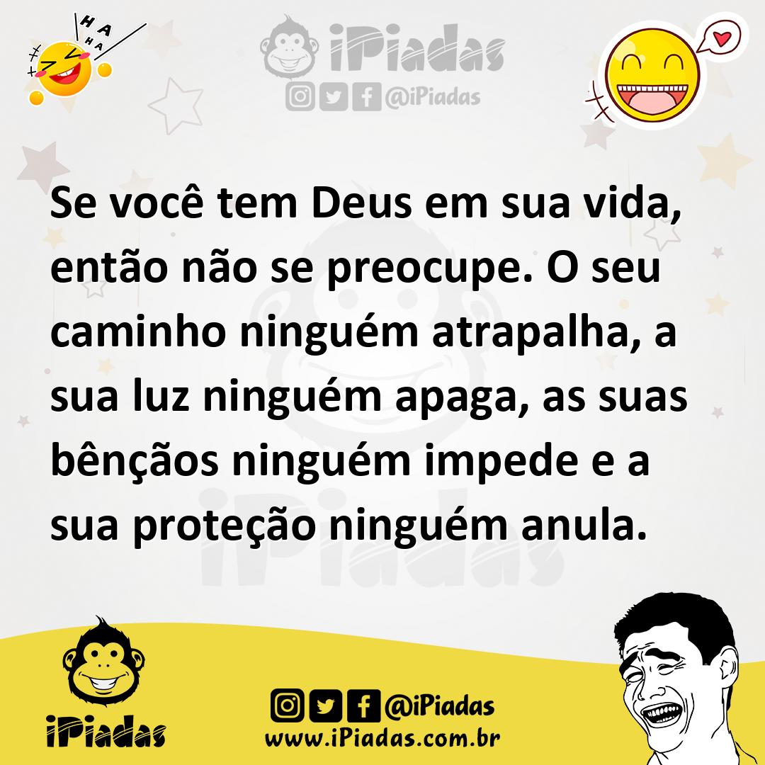 Ilustração de Se você tem Deus em sua vida, então não se preocupe. O seu caminho nin... no iPiadas