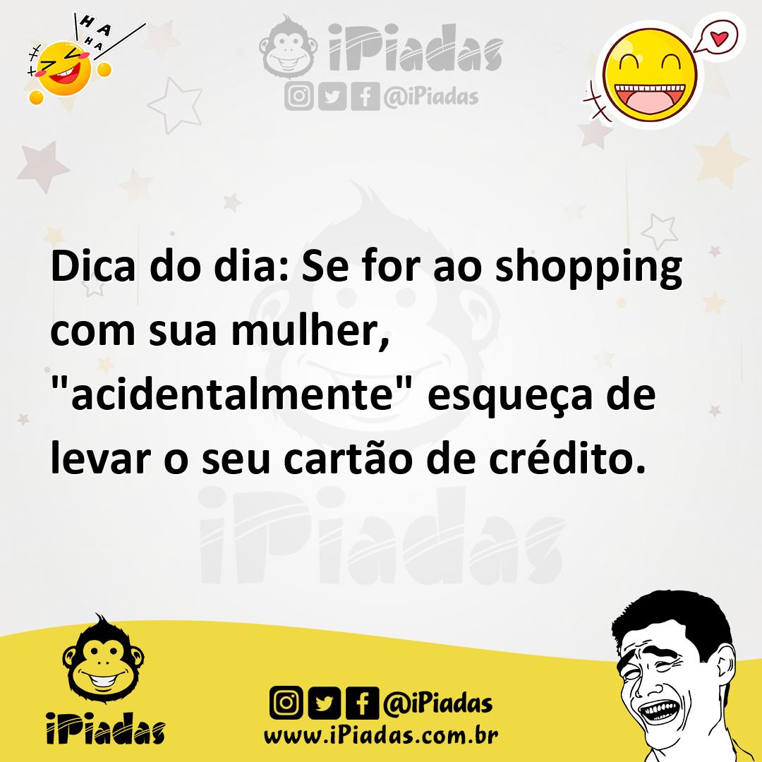 Ilustração de Dica do dia: Se for ao shopping com sua mulher, "acidentalmente" esque... no iPiadas