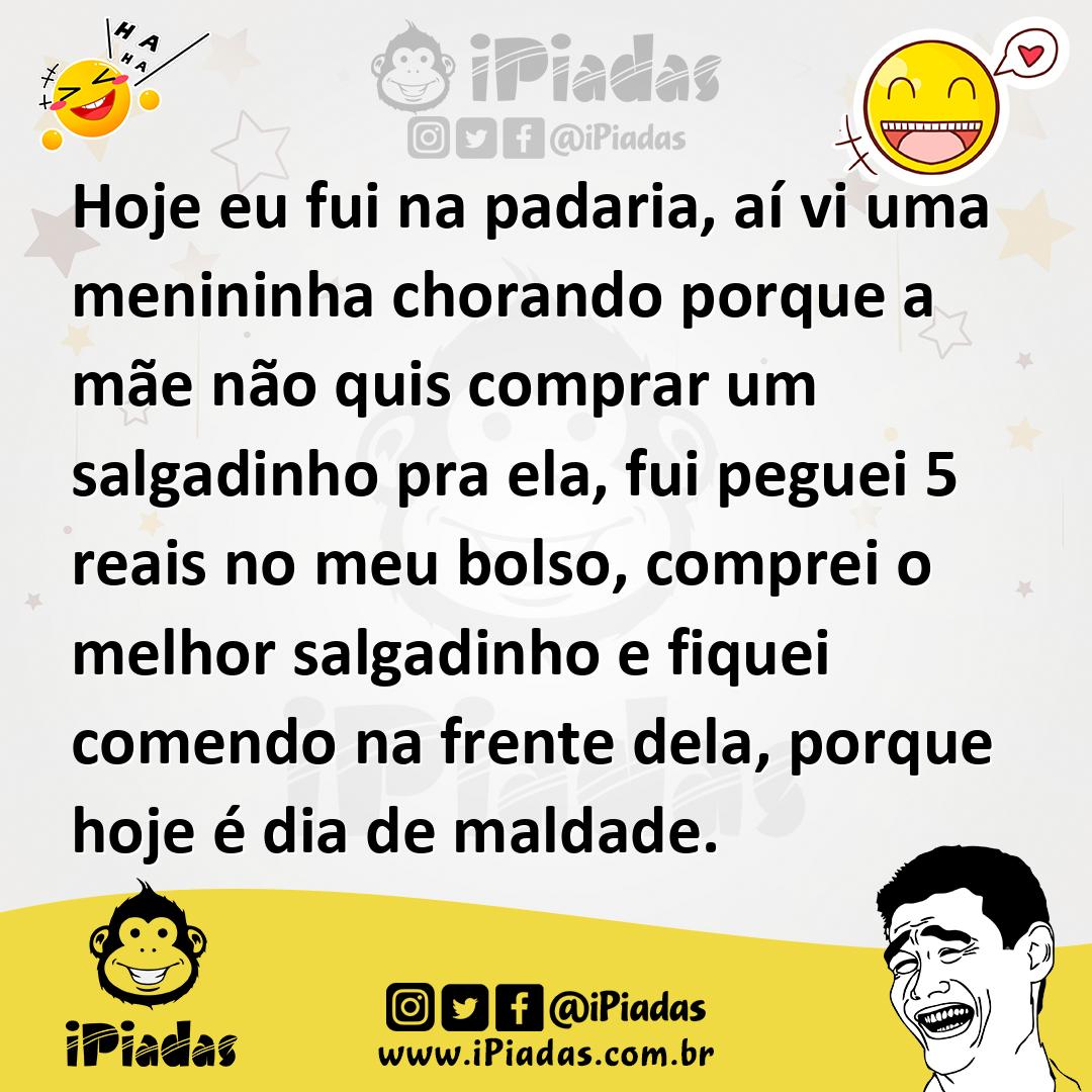 Ilustração de Hoje eu fui na padaria, aí vi uma menininha chorando porque a mãe não... no iPiadas