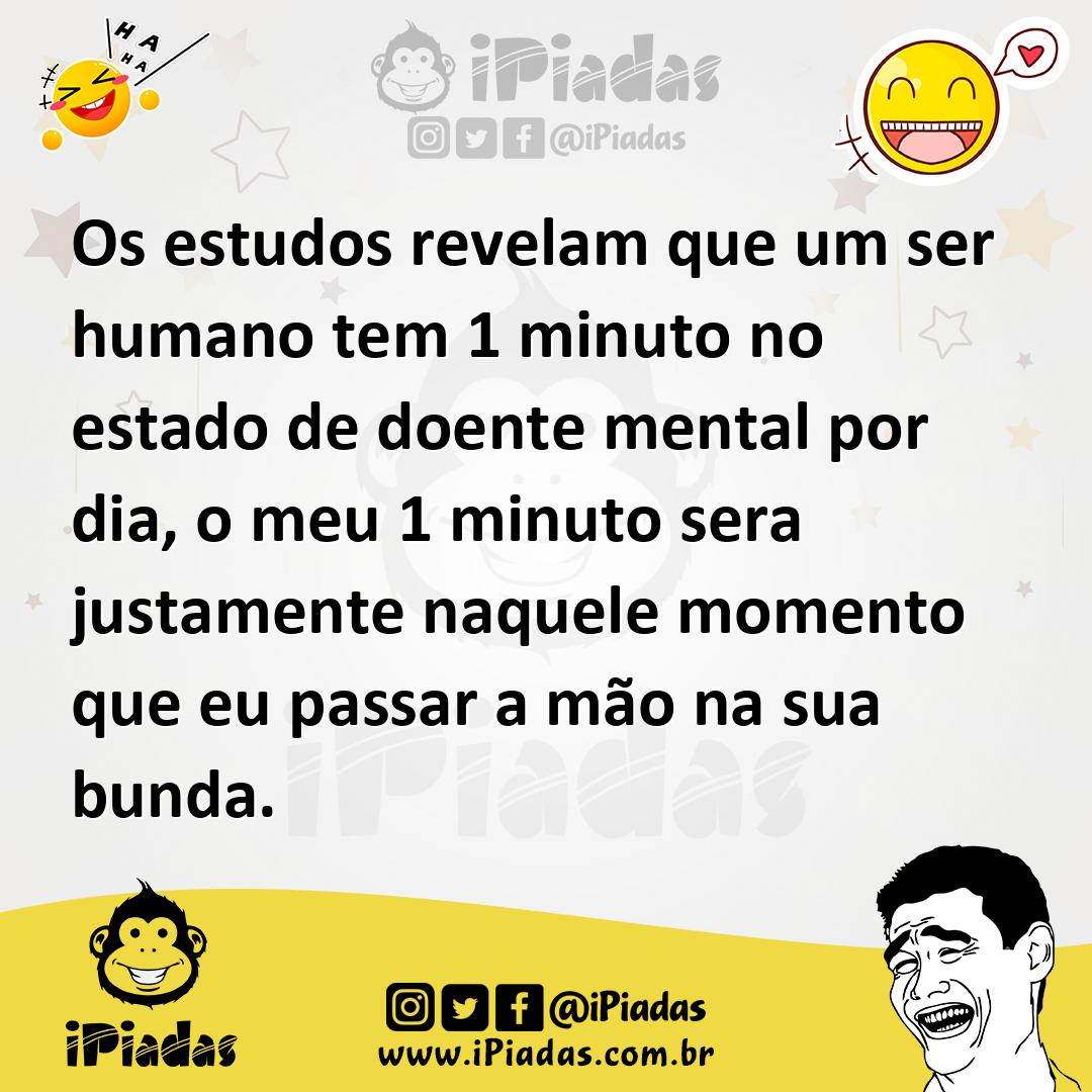 Ilustração de Os estudos revelam que um ser humano tem 1 minuto no estado de doente... no iPiadas