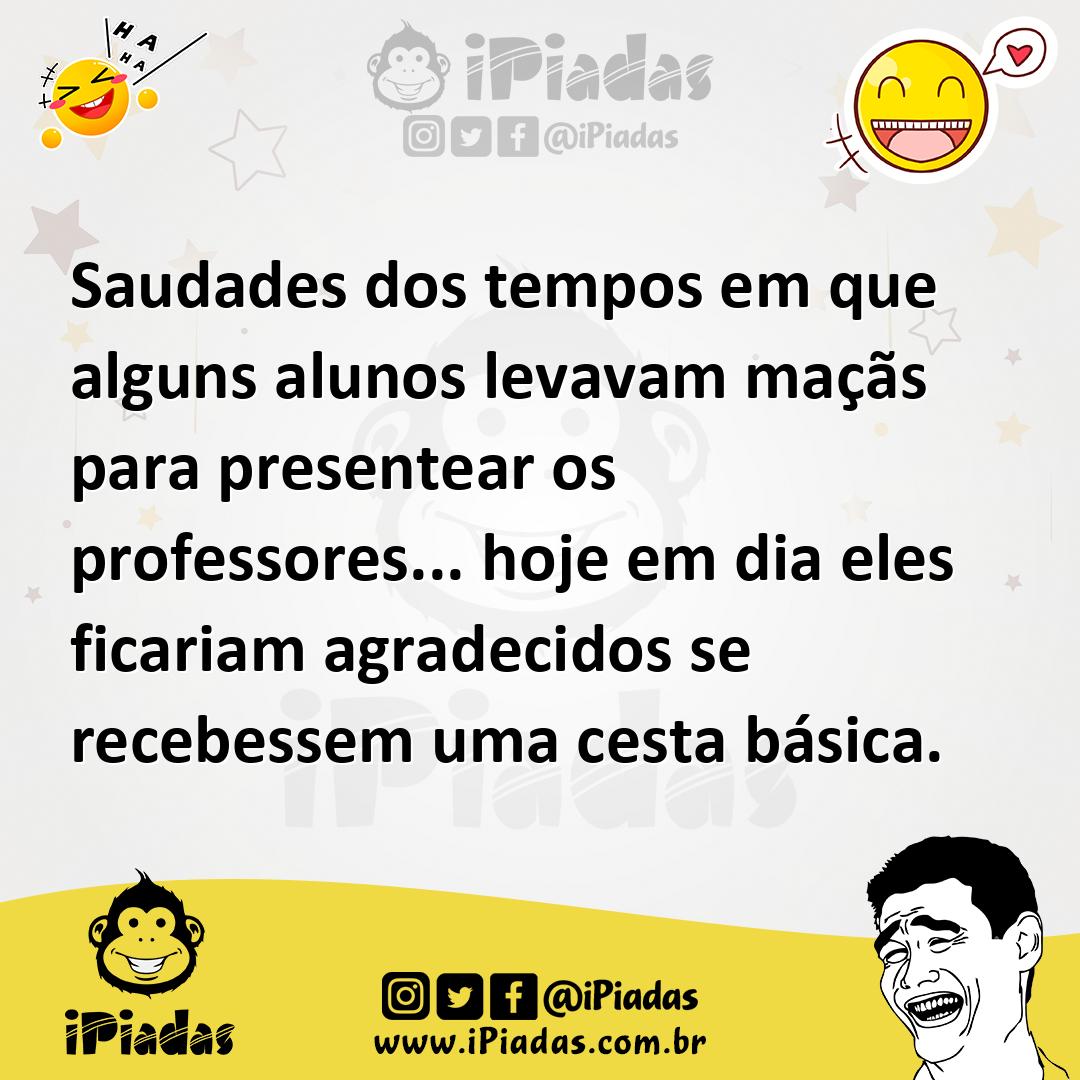Ilustração de Saudades dos tempos em que alguns alunos levavam maçãs para presentear... no iPiadas