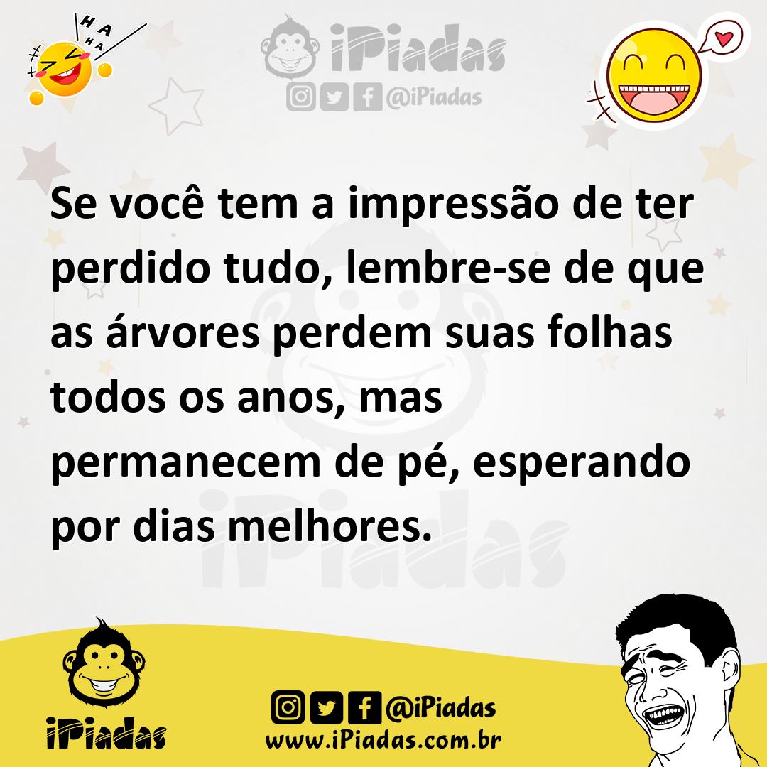 Ilustração de Se você tem a impressão de ter perdido tudo, lembre-se de que as árvor... no iPiadas