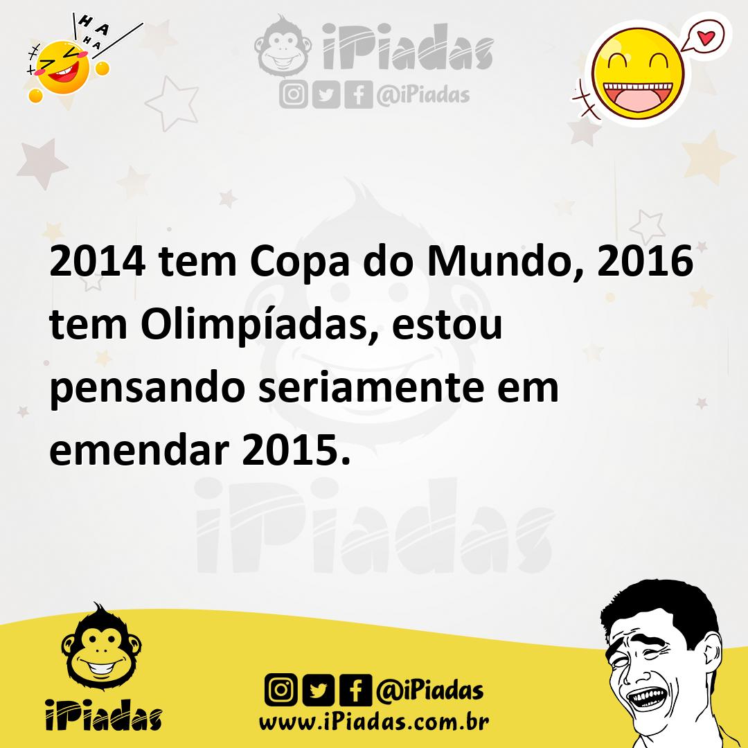Ilustração de 2014 tem Copa do Mundo, 2016 tem Olimpíadas, estou pensando seriamente... no iPiadas