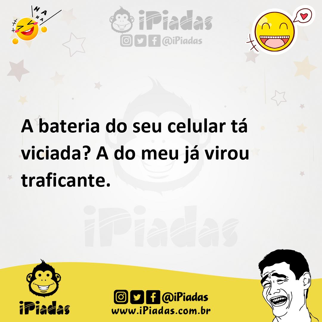 Ilustração de A bateria do seu celular tá viciada? A do meu já virou traficante. no iPiadas