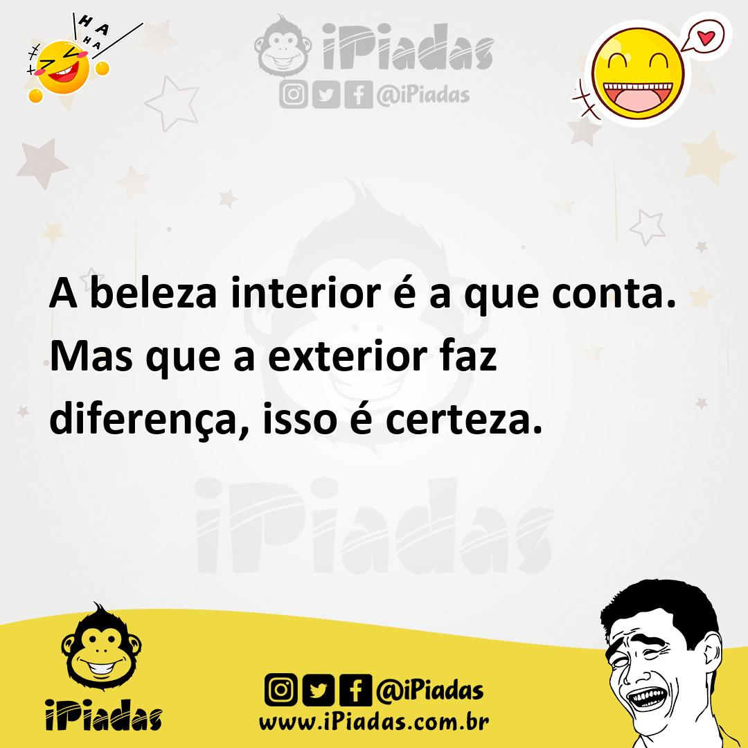 Ilustração de A beleza interior é a que conta. Mas que a exterior faz diferença, iss... no iPiadas