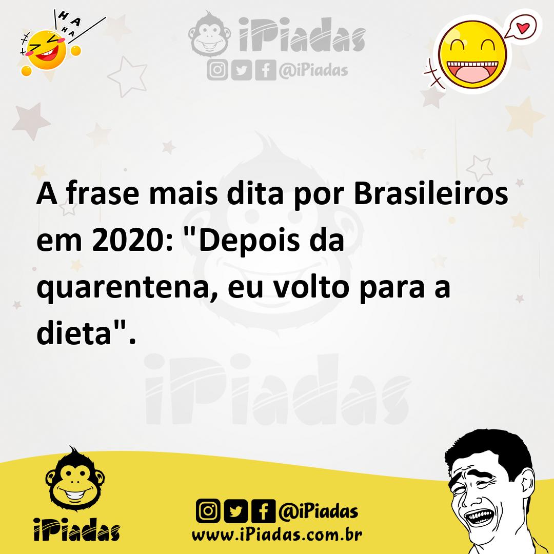 Ilustração de A frase mais dita por Brasileiros em 2020: "Depois da quarentena, eu v... no iPiadas