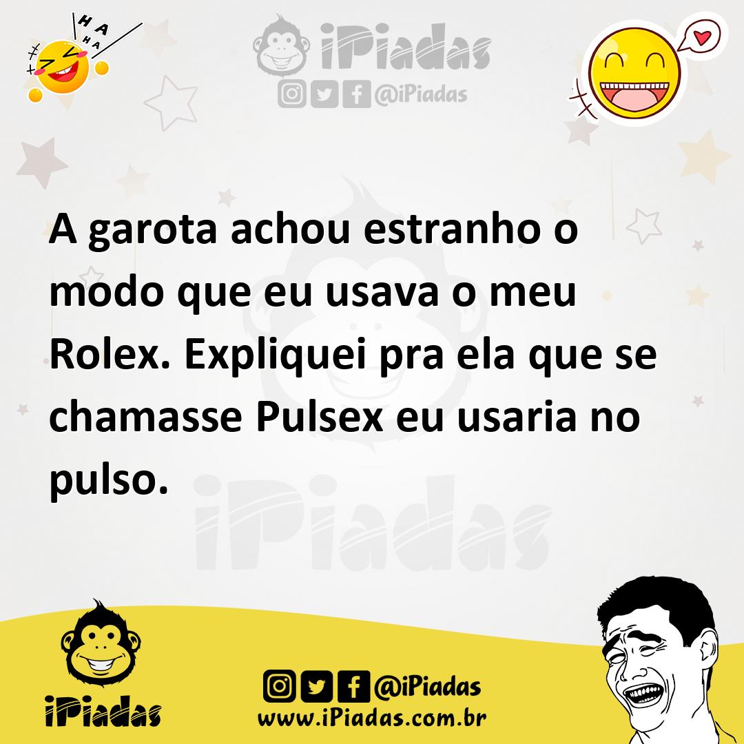 Ilustração de A garota achou estranho o modo que eu usava o meu Rolex. Expliquei pra... no iPiadas