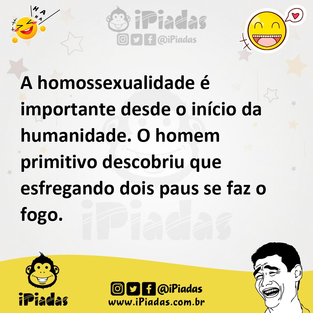 Ilustração de A homossexualidade é importante desde o início da humanidade. O homem... no iPiadas