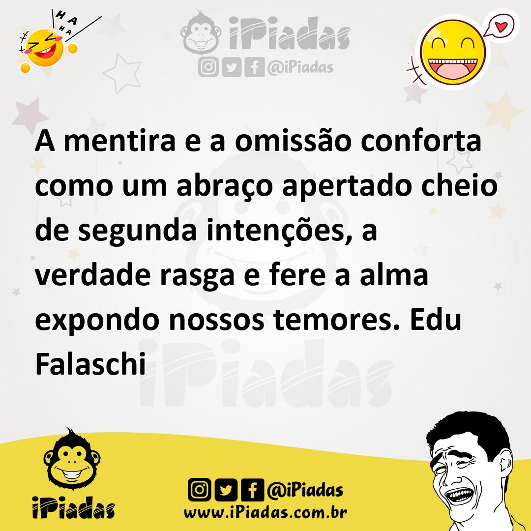 Ilustração de A mentira e a omissão conforta como um abraço apertado cheio de segund... no iPiadas
