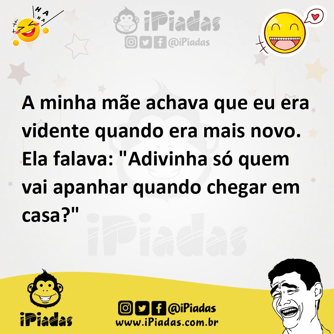 Ilustração de A minha mãe achava que eu era vidente quando era mais novo. Ela falava... no iPiadas
