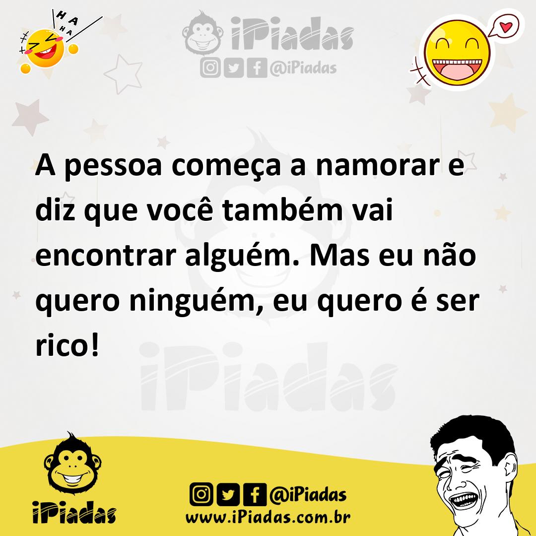 Ilustração de A pessoa começa a namorar e diz que você também vai encontrar alguém.... no iPiadas