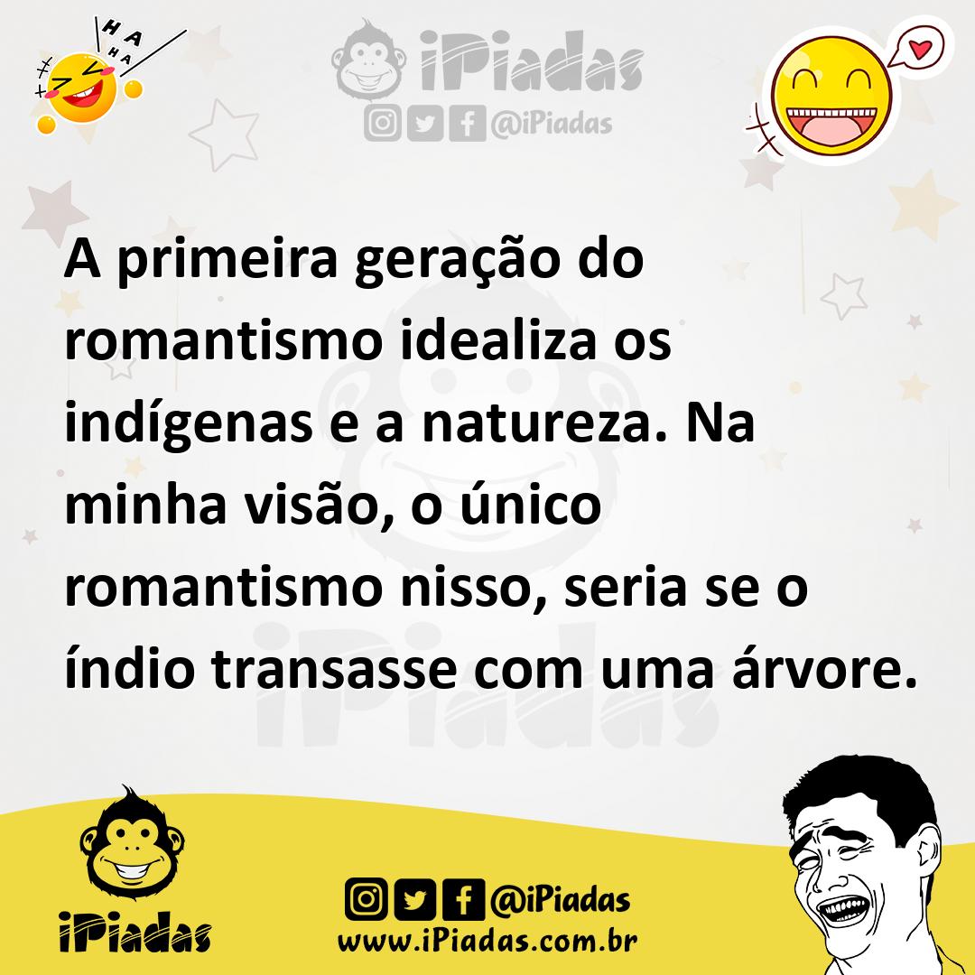Ilustração de A primeira geração do romantismo idealiza os indígenas e a natureza. N... no iPiadas