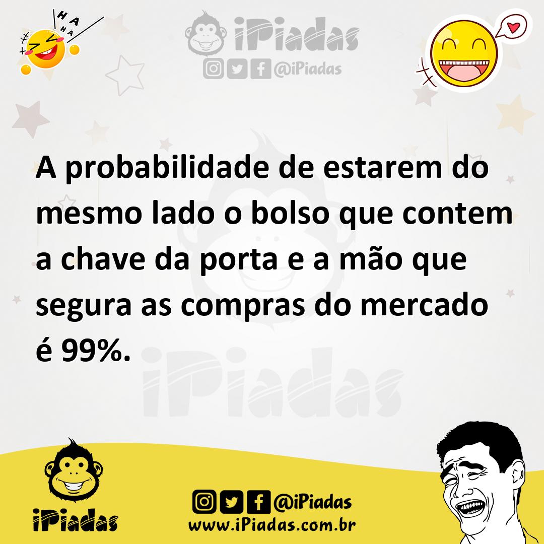 Ilustração de A probabilidade de estarem do mesmo lado o bolso que contem a chave da... no iPiadas