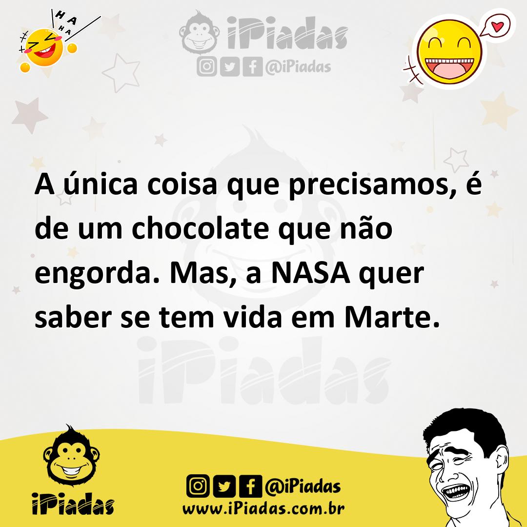 Ilustração de A única coisa que precisamos, é de um chocolate que não engorda. Mas,... no iPiadas
