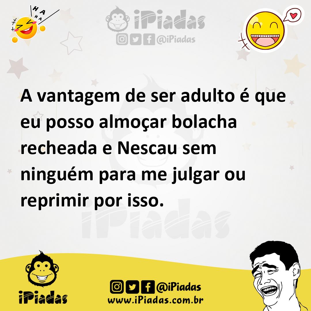 Ilustração de A vantagem de ser adulto é que eu posso almoçar bolacha recheada e Nes... no iPiadas
