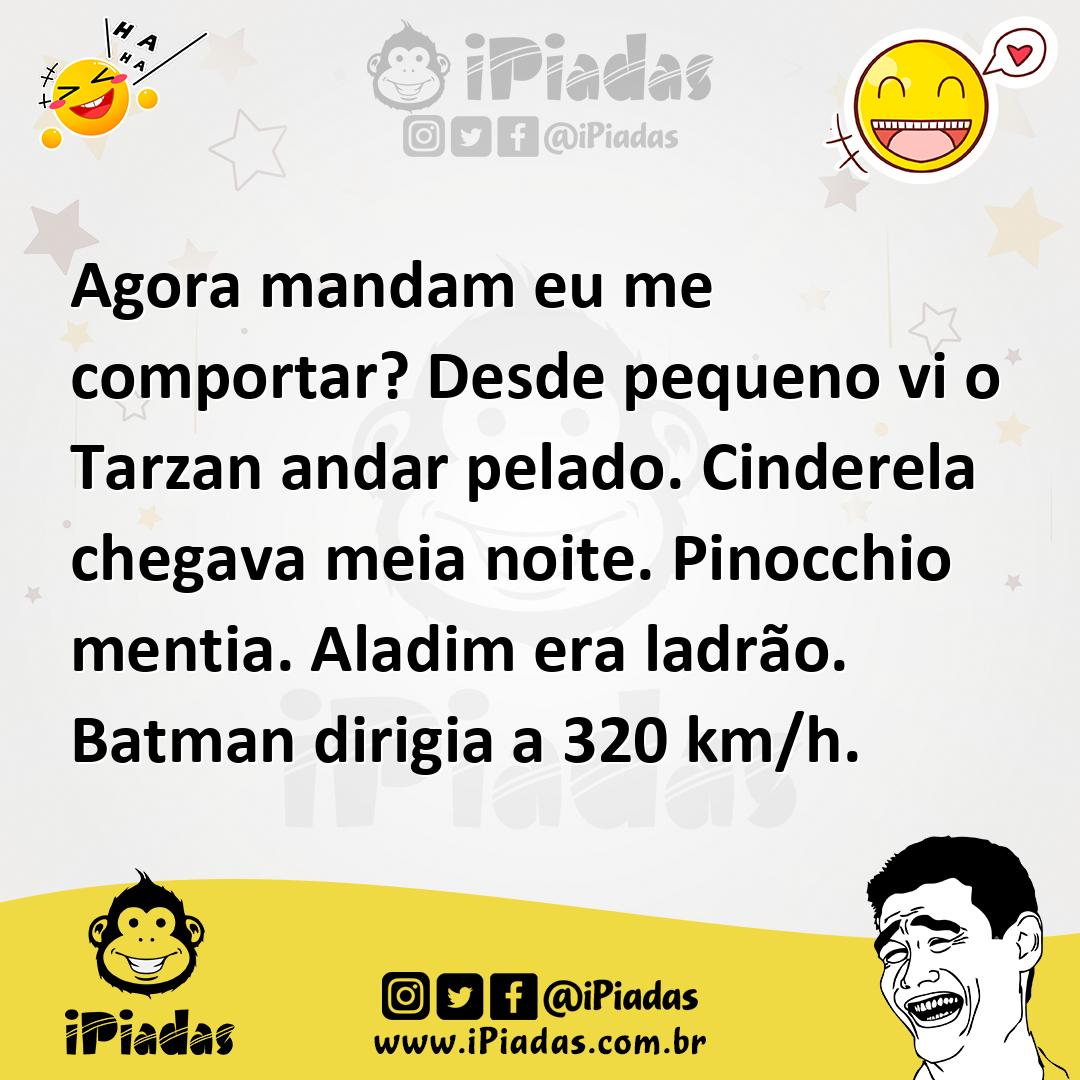 Ilustração de Agora mandam eu me comportar? Desde pequeno vi o Tarzan andar pelado.... no iPiadas