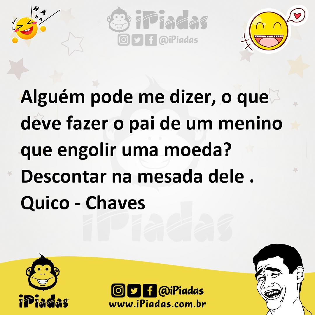 Ilustração de Alguém pode me dizer, o que deve fazer o pai de um menino que engolir... no iPiadas