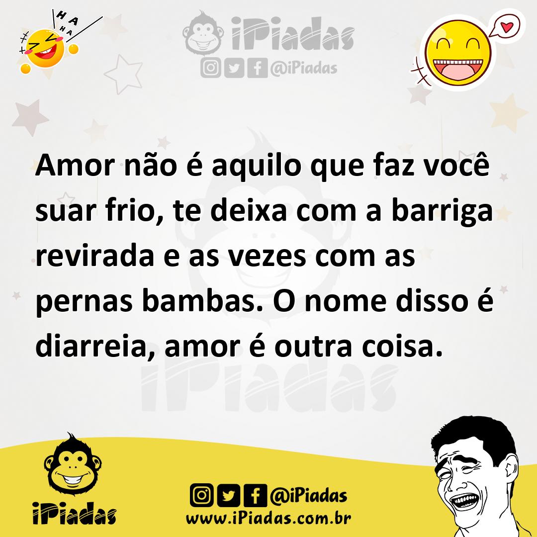Ilustração de Amor não é aquilo que faz você suar frio, te deixa com a barriga revir... no iPiadas