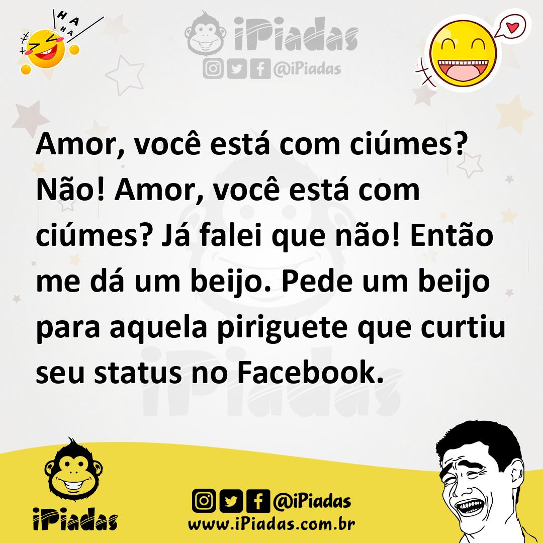 Ilustração de Amor, você está com ciúmes? Não! Amor, você está com ciúmes? Já falei... no iPiadas