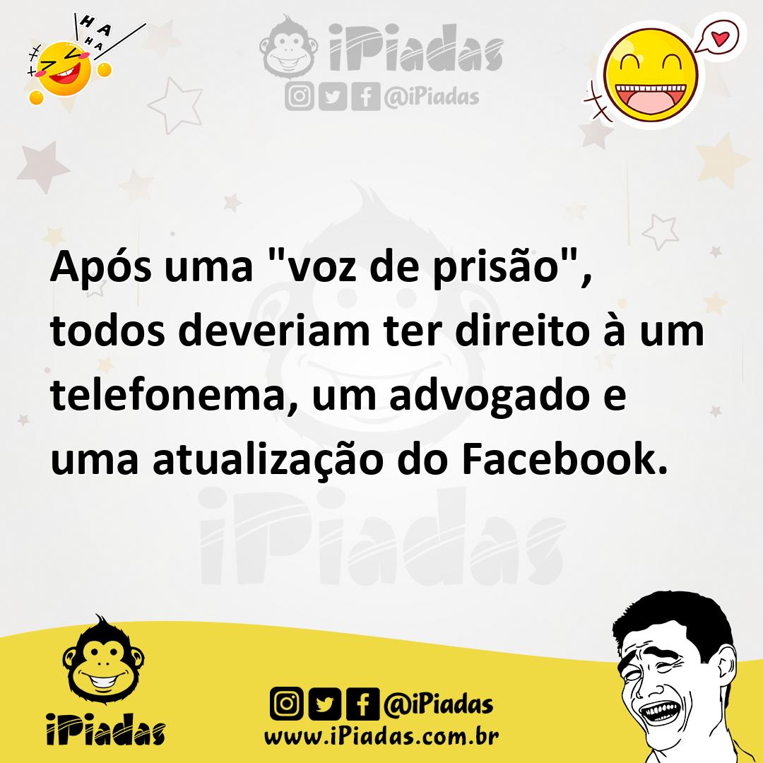 Ilustração de Após uma "voz de prisão", todos deveriam ter direito à um telefonema,... no iPiadas