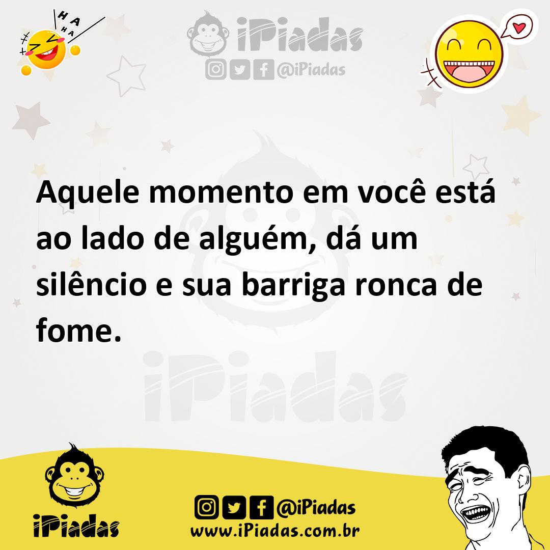 Ilustração de Aquele momento em você está ao lado de alguém, dá um silêncio e sua ba... no iPiadas