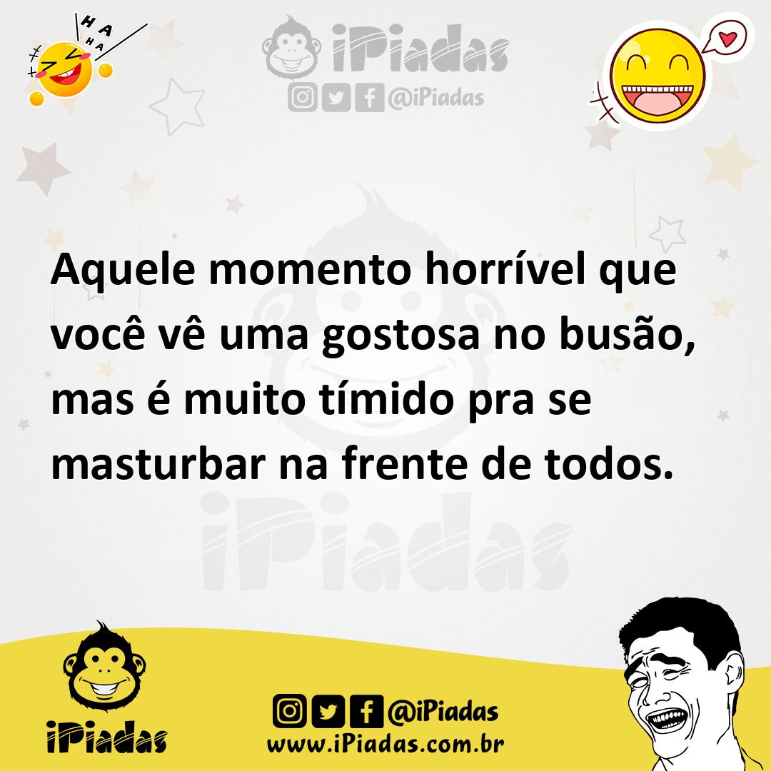 Ilustração de Aquele momento horrível que você vê uma gostosa no busão, mas é muito... no iPiadas