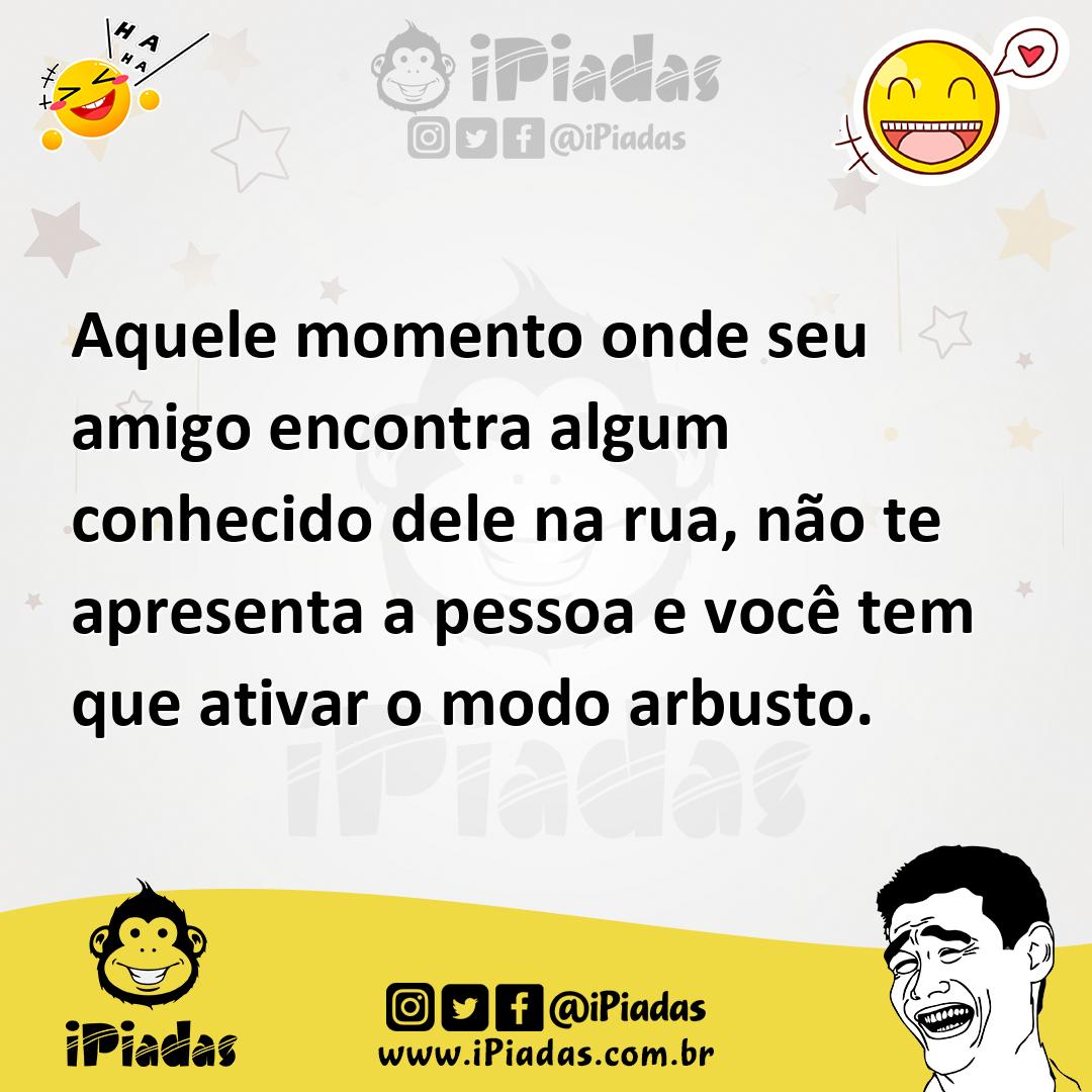 Ilustração de Aquele momento onde seu amigo encontra algum conhecido dele na rua, nã... no iPiadas