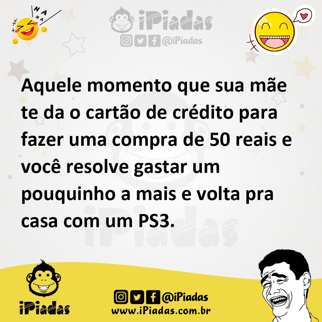 Ilustração de Aquele momento que sua mãe te da o cartão de crédito para fazer uma co... no iPiadas